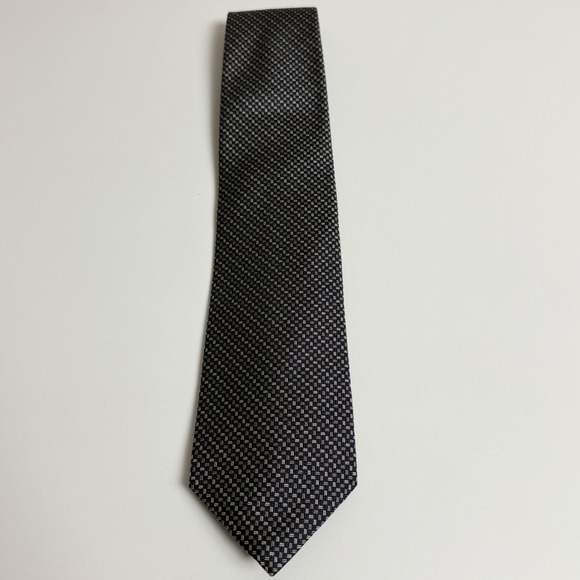 Brooks Brothers Other - Brooks‎ Brothers Makers & Merchants Navy Silver Geometric Micro Pattern Silk Tie